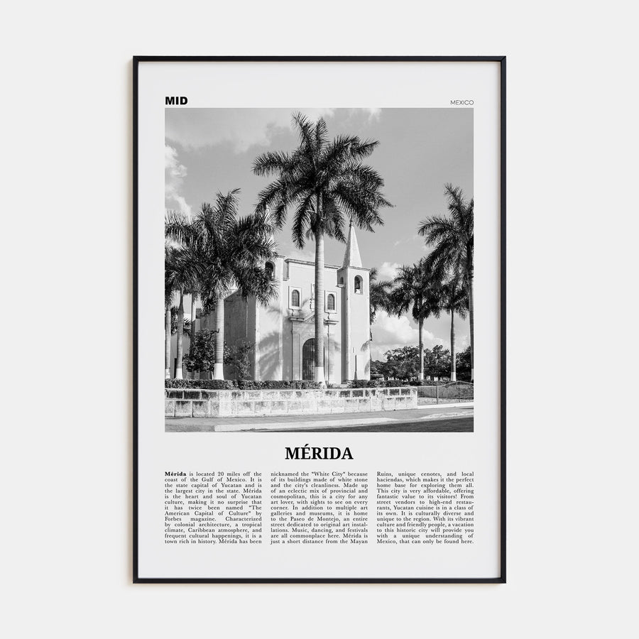 Mérida Travel B&W Poster