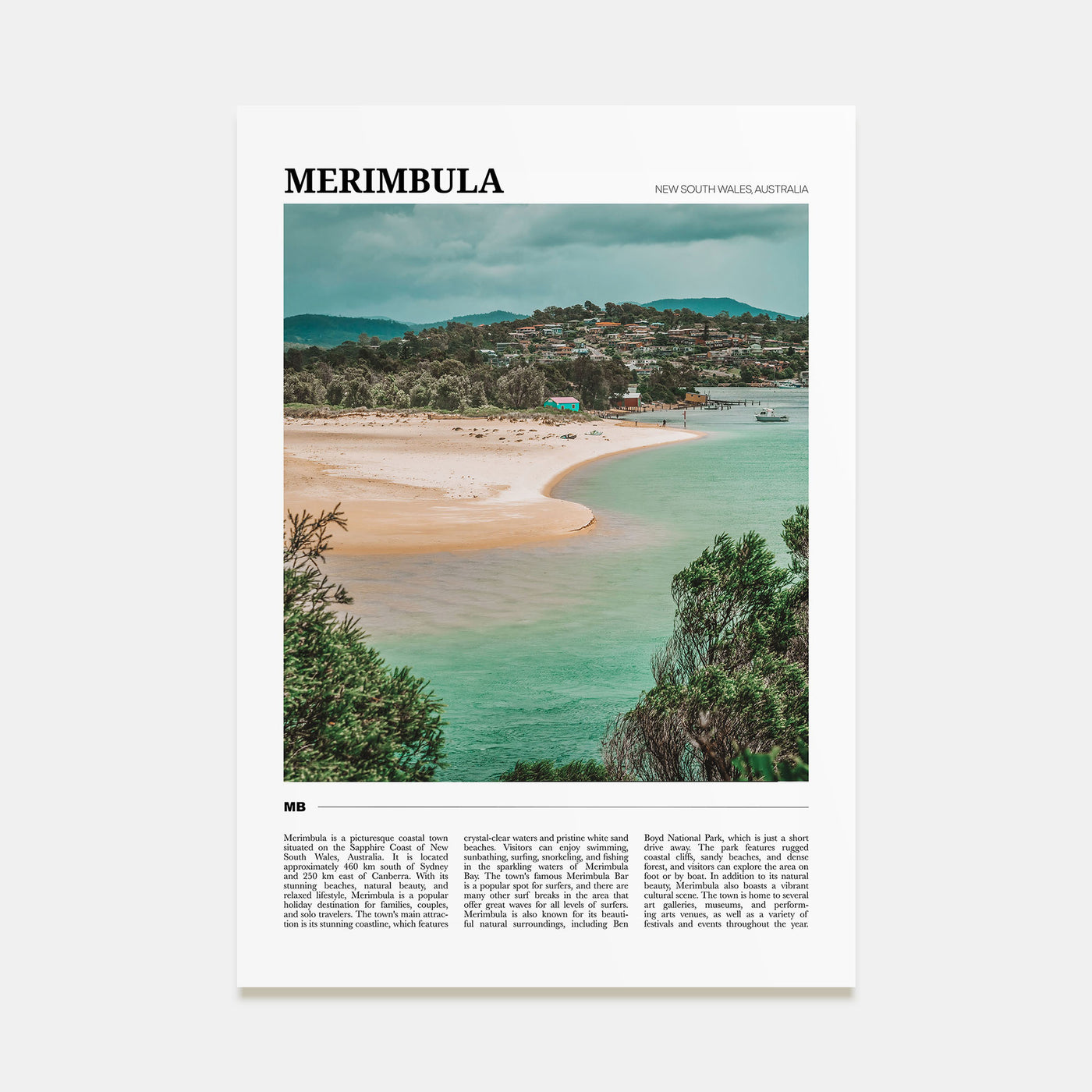 Merimbula Travel Color Poster