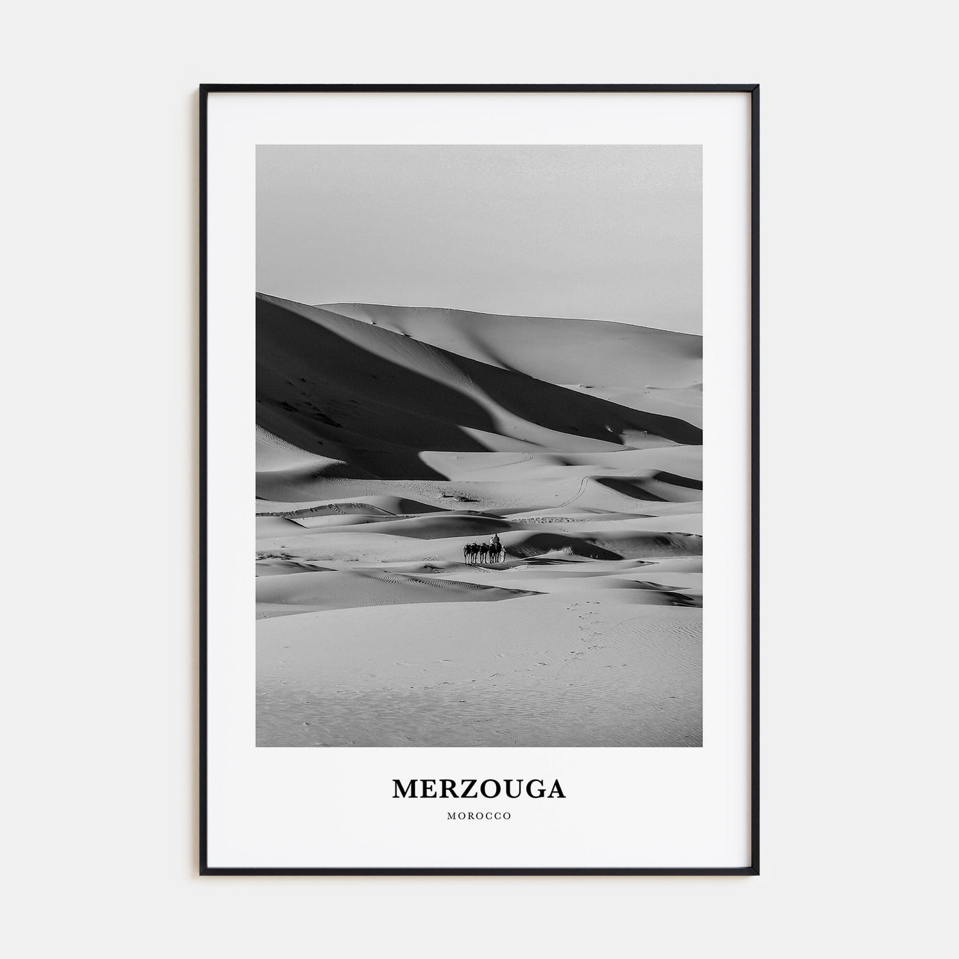 Merzouga Portrait B&W Poster