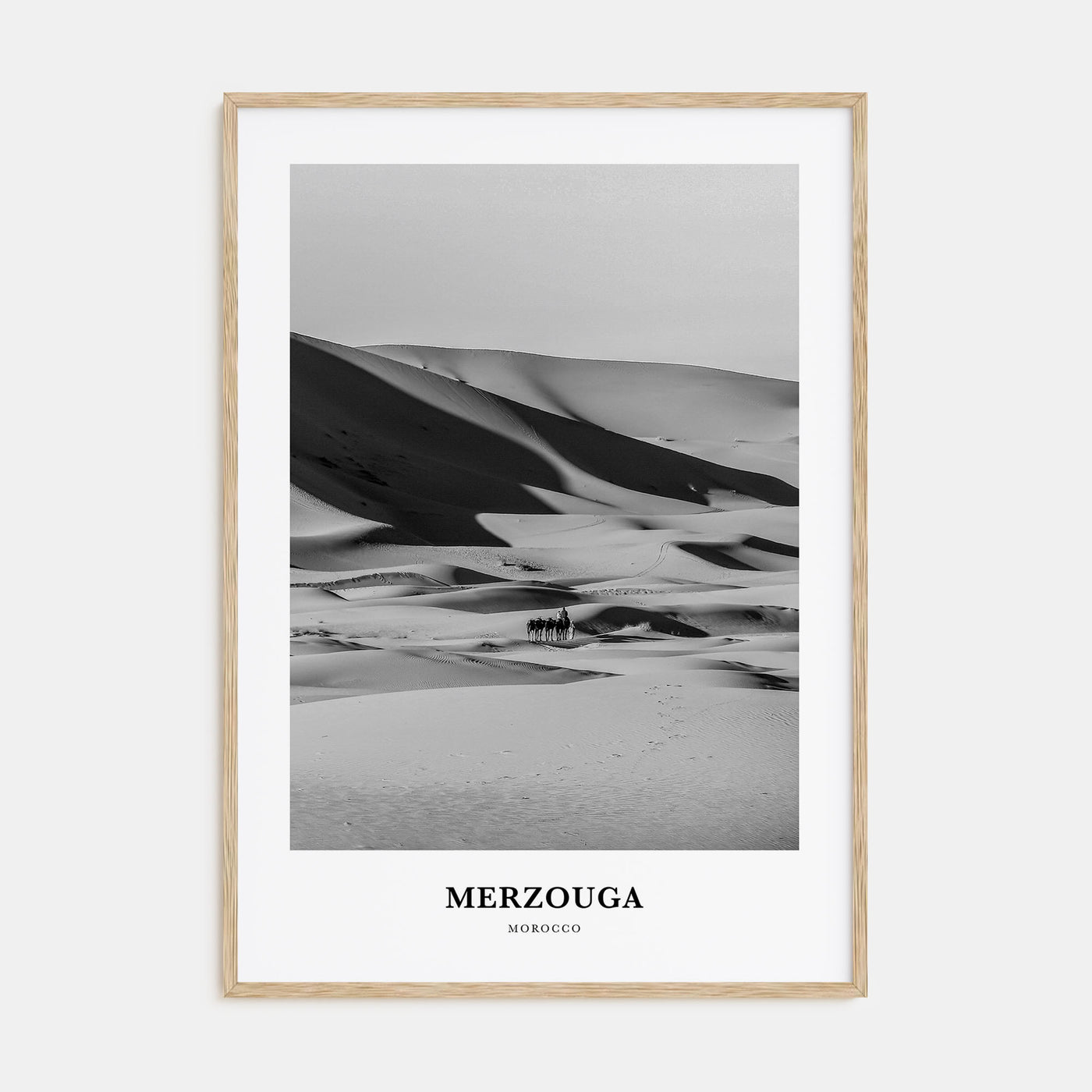 Merzouga Portrait B&W Poster