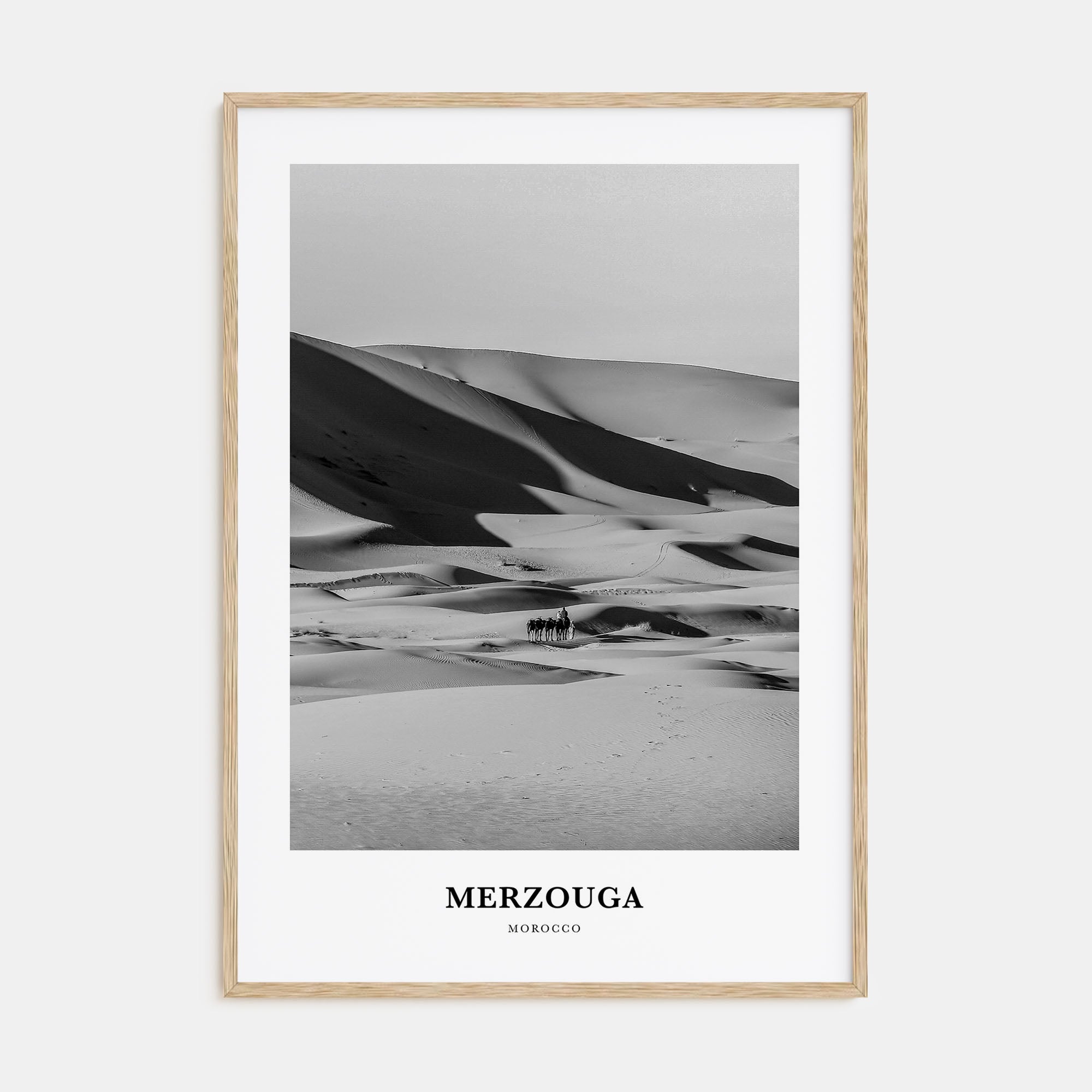 Merzouga Portrait B&W Poster