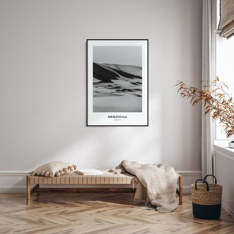 Merzouga Portrait B&W Poster