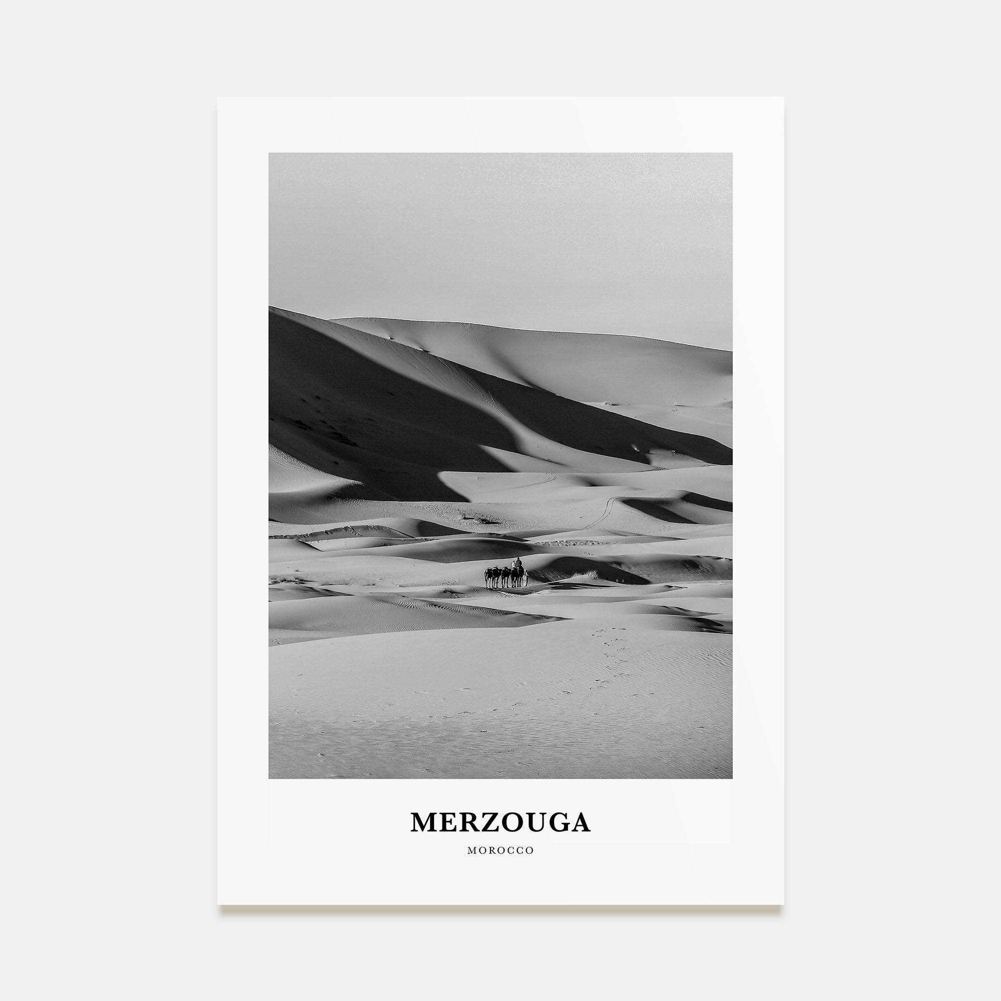 Merzouga Portrait B&W Poster