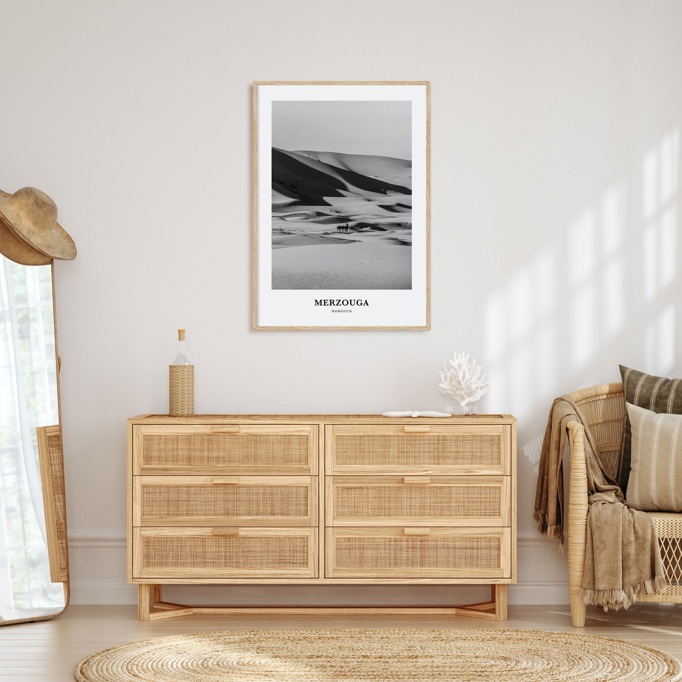 Merzouga Portrait B&W Poster