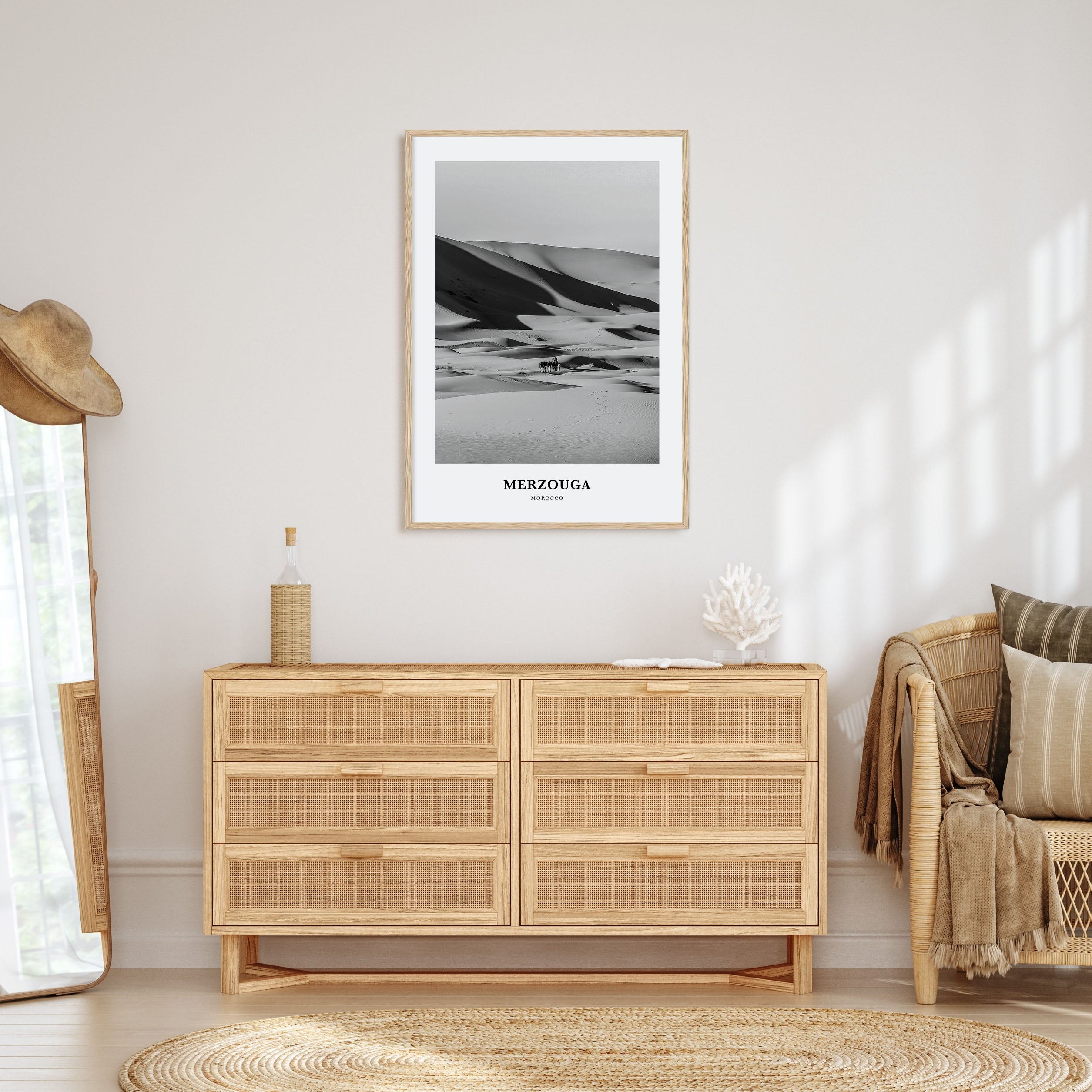 Merzouga Portrait B&W Poster