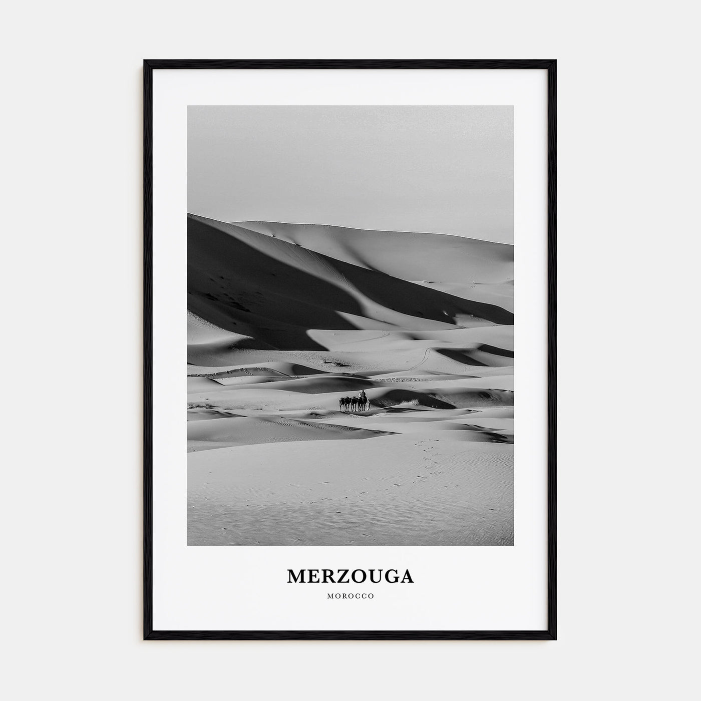 Merzouga Portrait B&W Poster