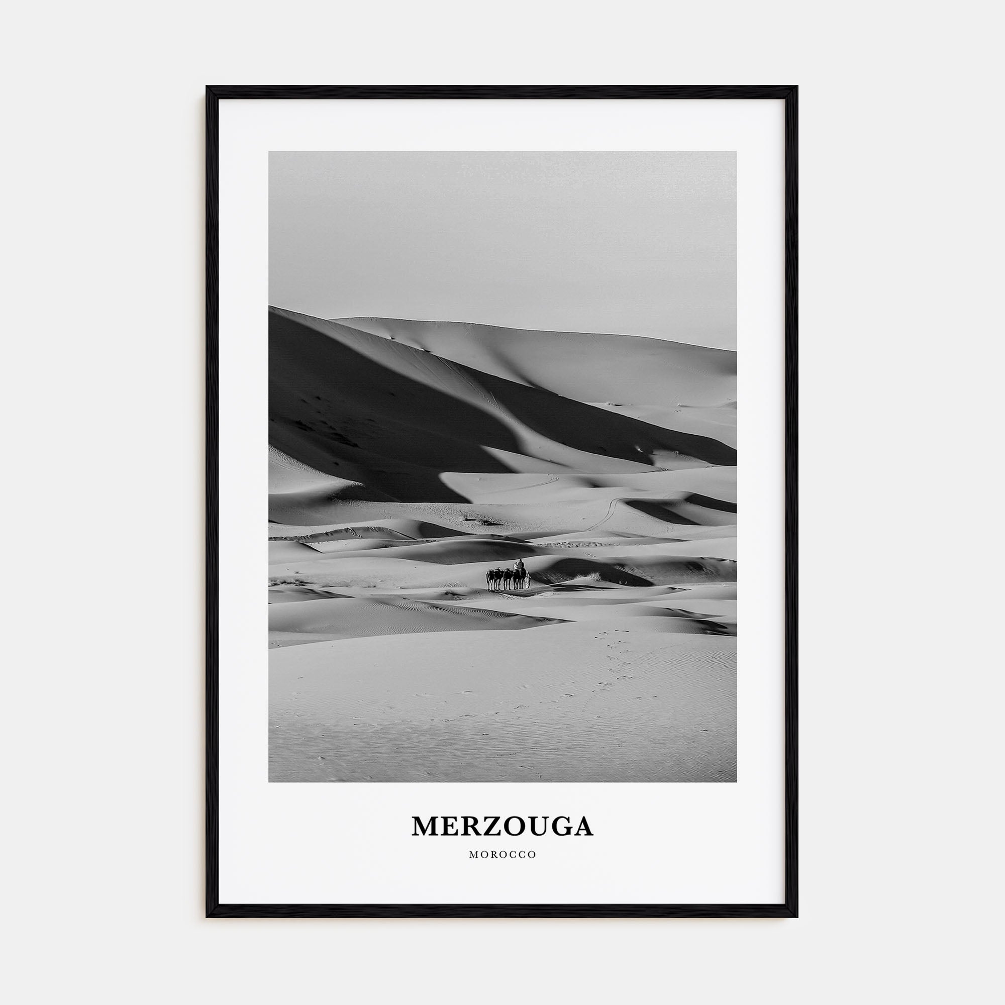 Merzouga Portrait B&W Poster