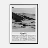 Merzouga Travel B&W Poster