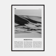 Merzouga Travel B&W Poster