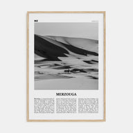 Merzouga Travel B&W Poster