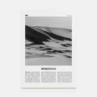 Merzouga Travel B&W Poster