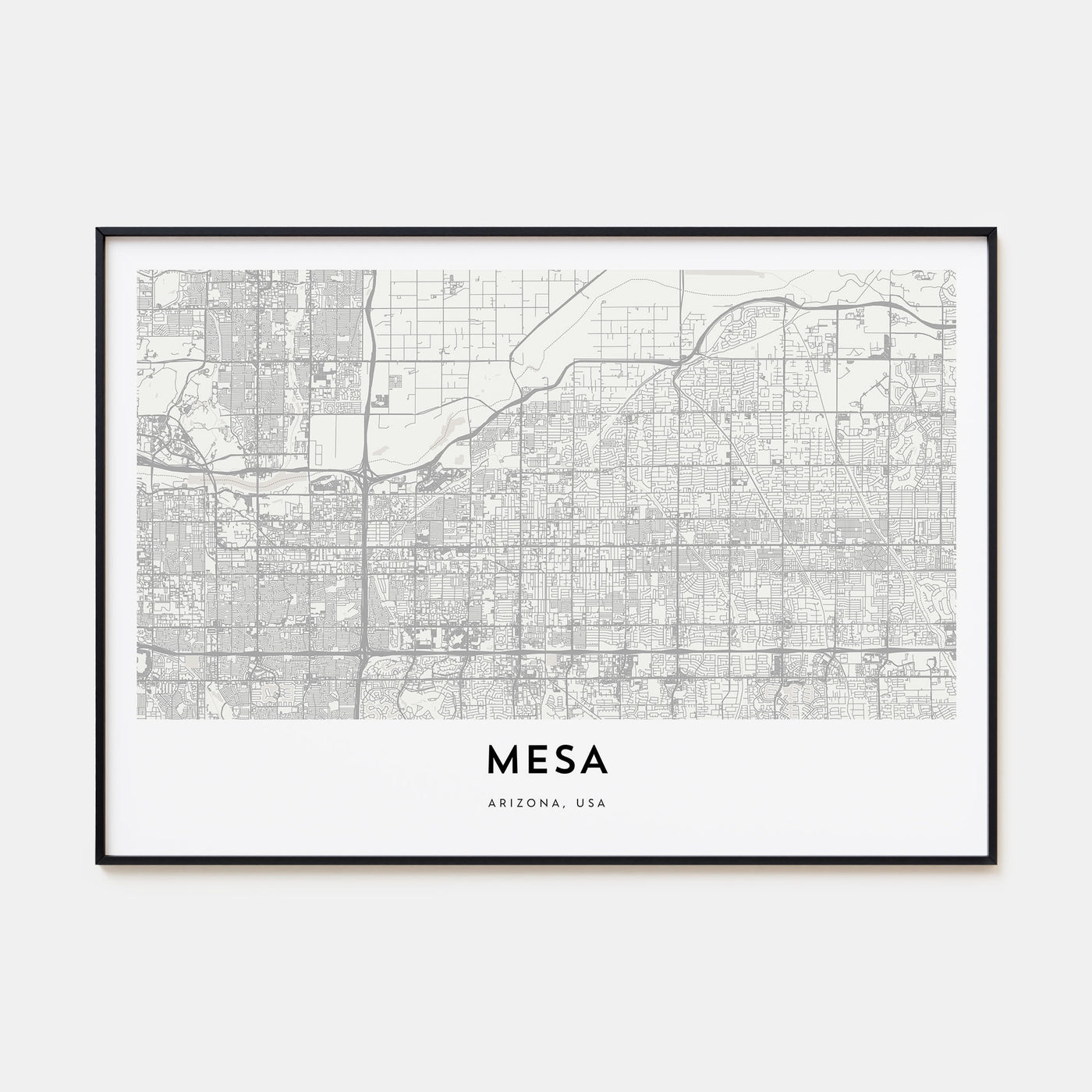 Mesa Map Landscape Poster
