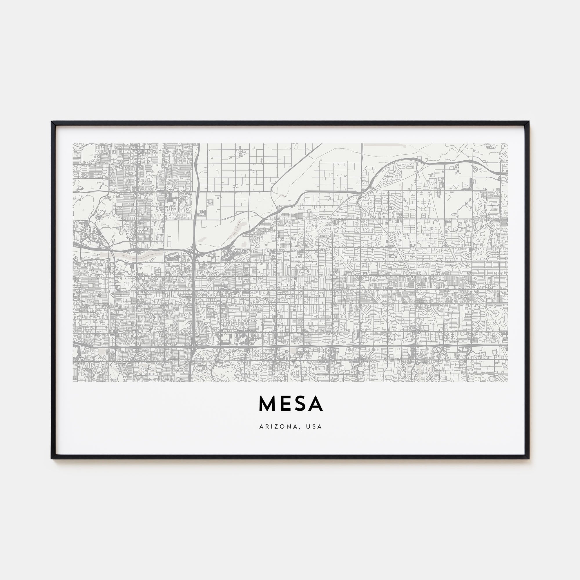 Mesa Map Landscape Poster