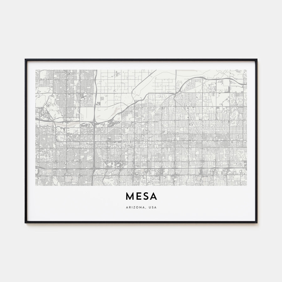Mesa Map Landscape Poster