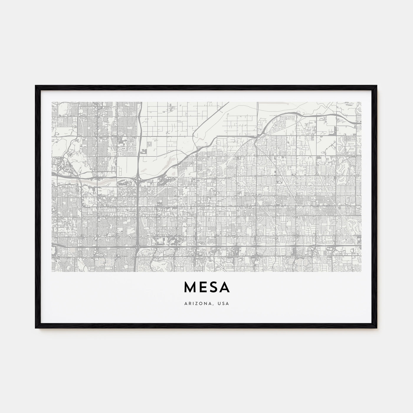 Mesa Map Landscape Poster