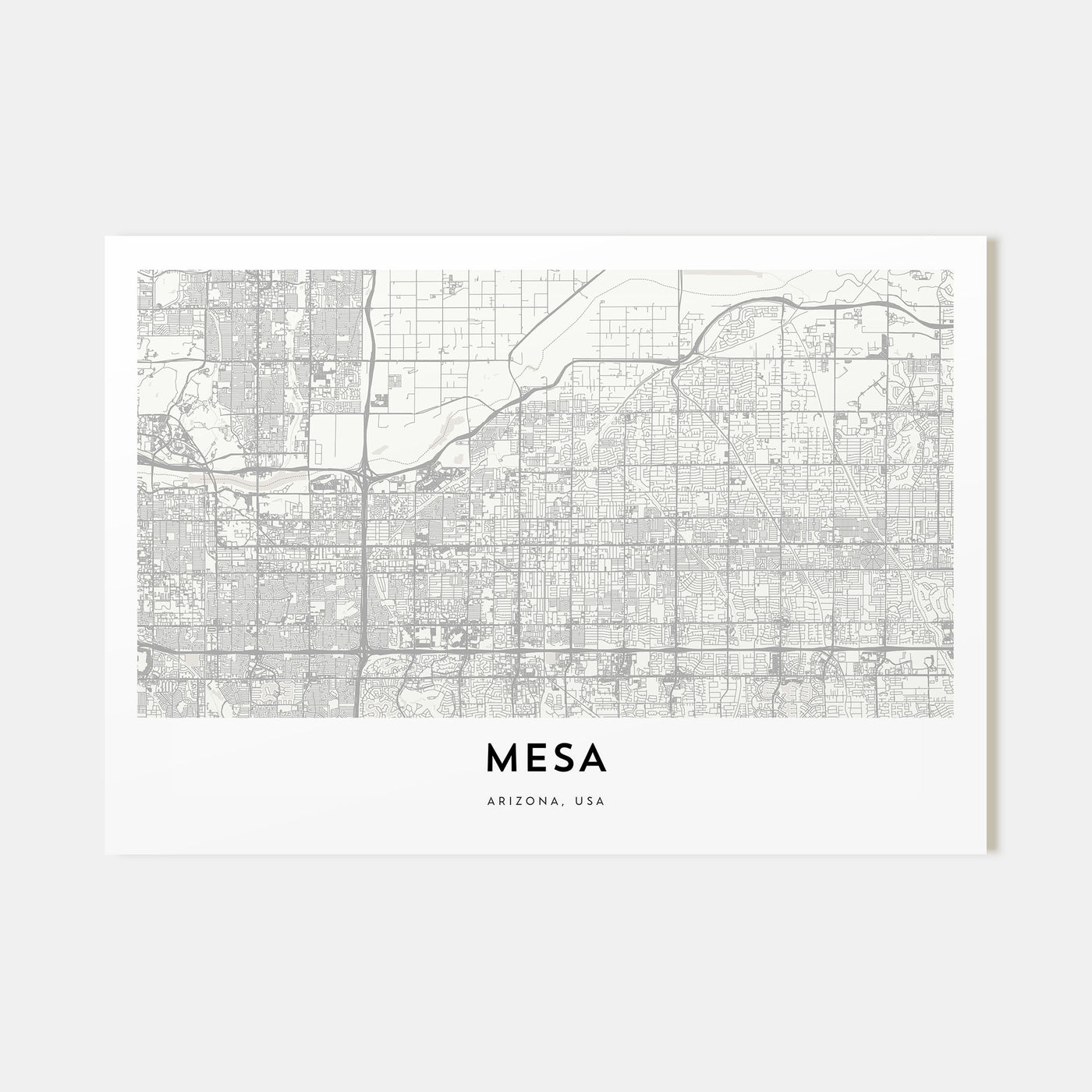 Mesa Map Landscape Poster