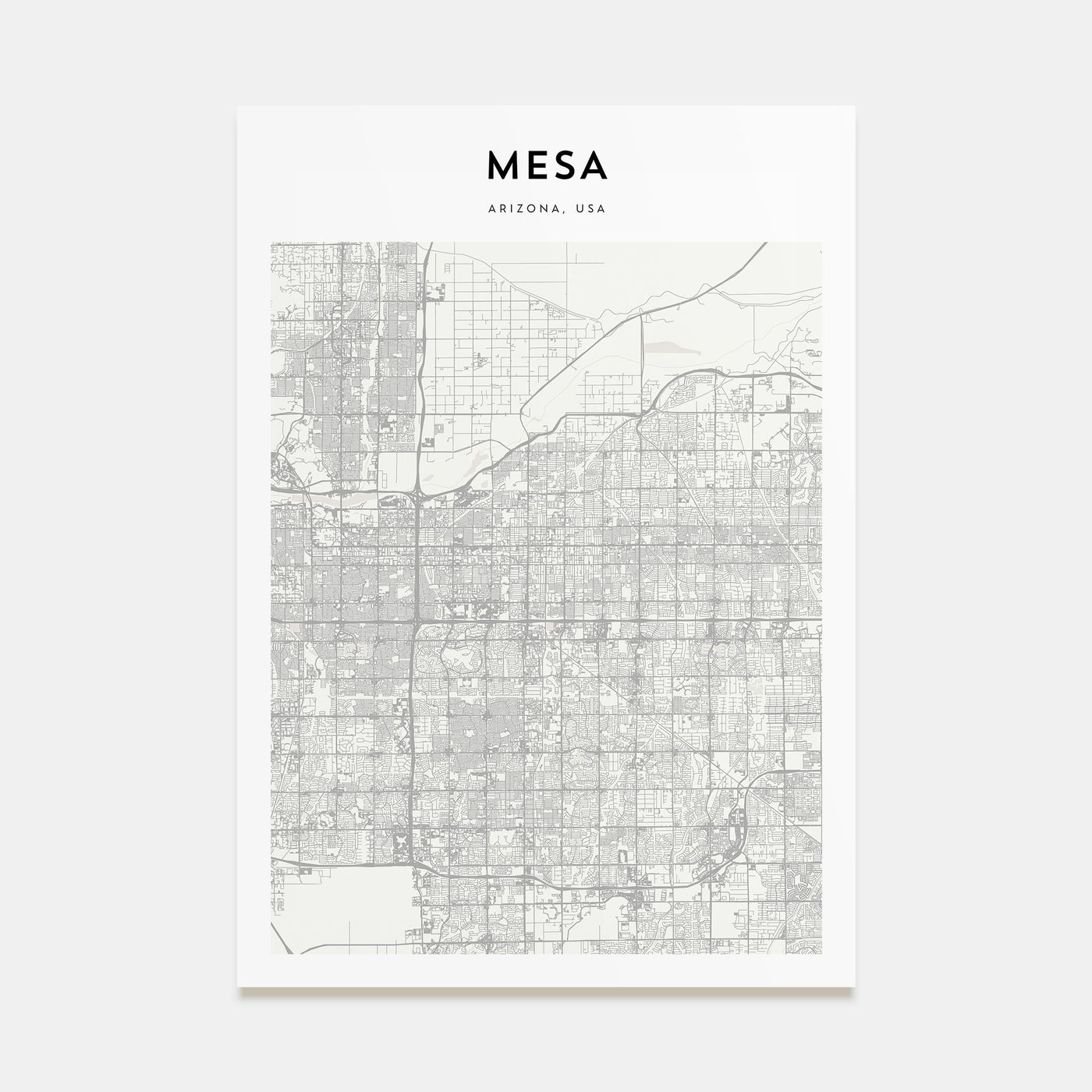Mesa Map Portrait Poster