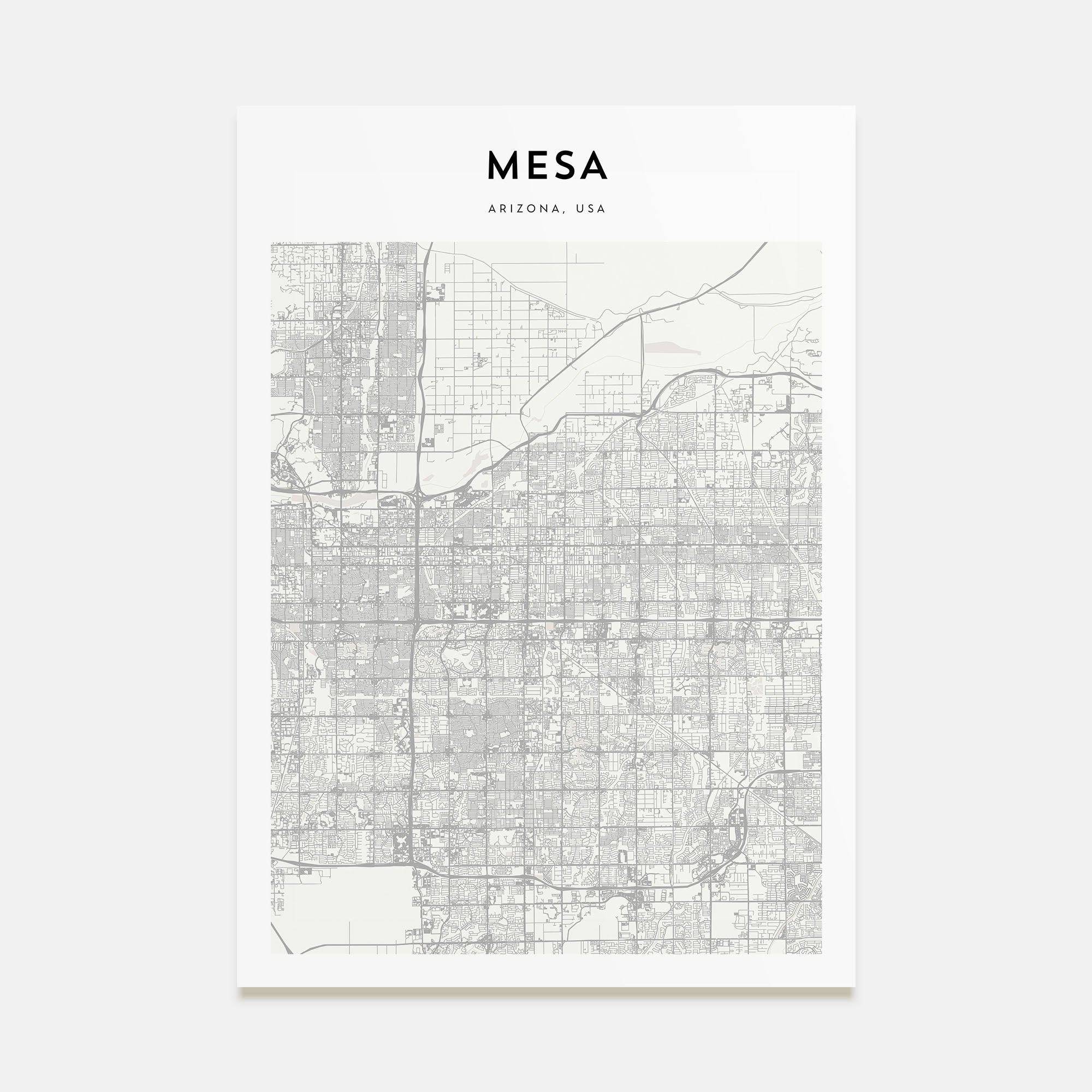 Mesa Map Portrait Poster