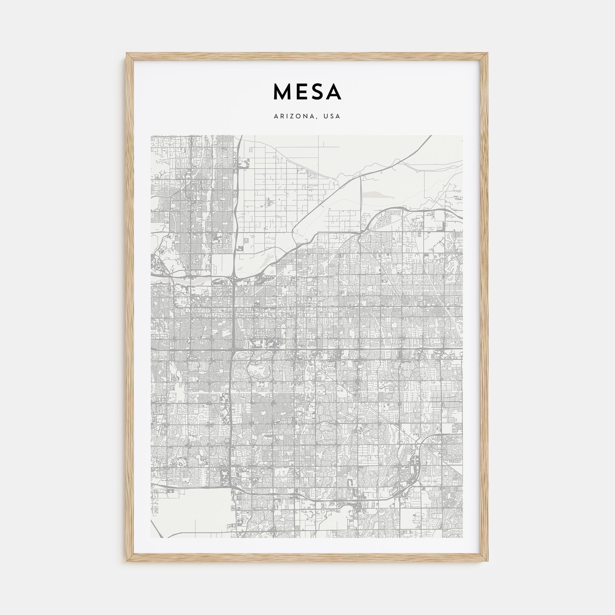 Mesa Map Portrait Poster