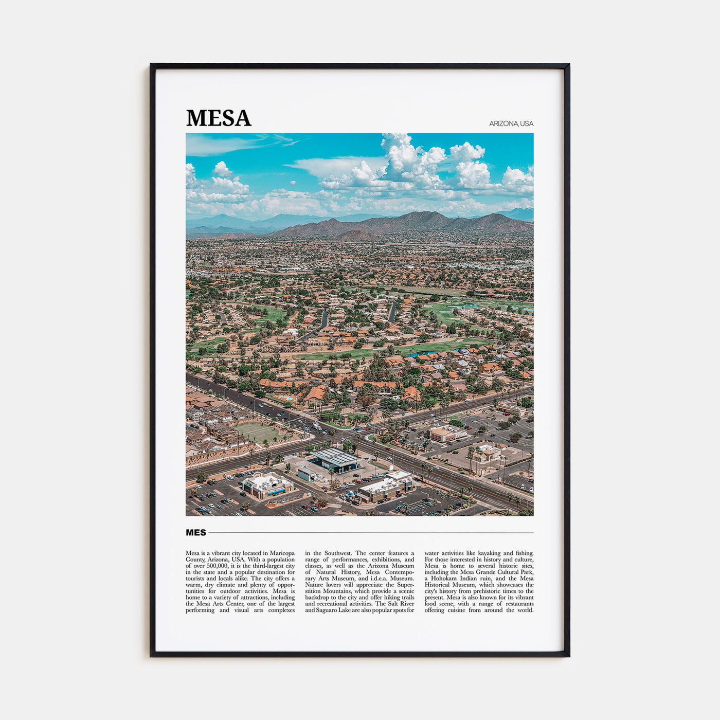 Mesa Travel Color Poster