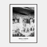 Mesa Verde National Park Portrait B&W Poster