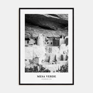 Mesa Verde National Park Portrait B&W Poster
