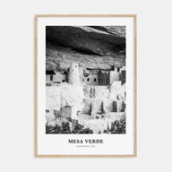 Mesa Verde National Park Portrait B&W Poster