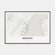 Messina Map Landscape Poster