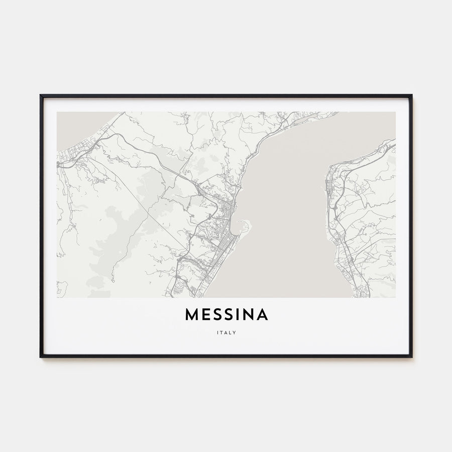 Messina Map Landscape Poster