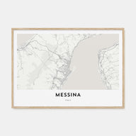 Messina Map Landscape Poster