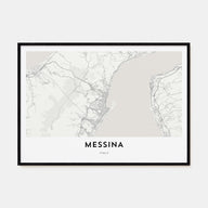 Messina Map Landscape Poster