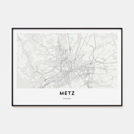 Metz Map Landscape Poster