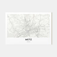 Metz Map Landscape Poster