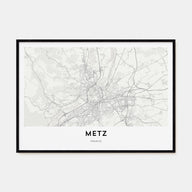 Metz Map Landscape Poster