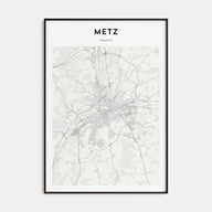 Metz Map Portrait Poster