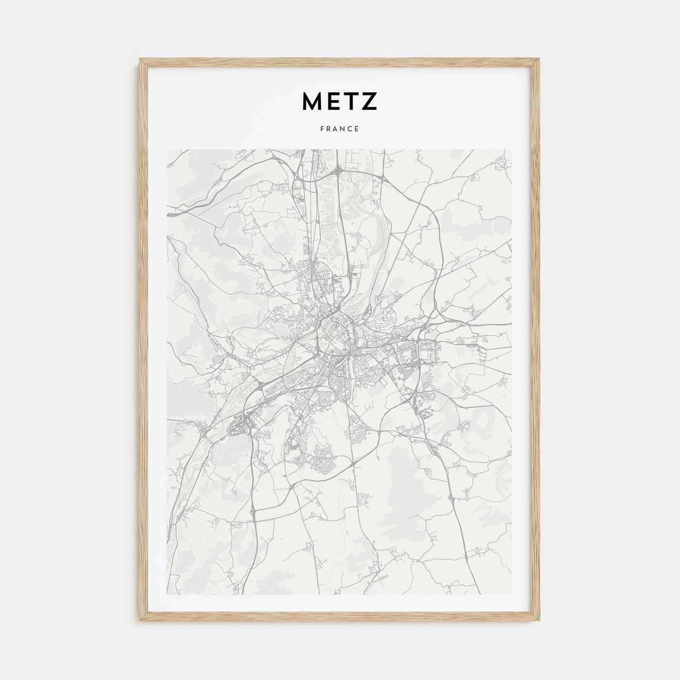 Metz Map Portrait Poster