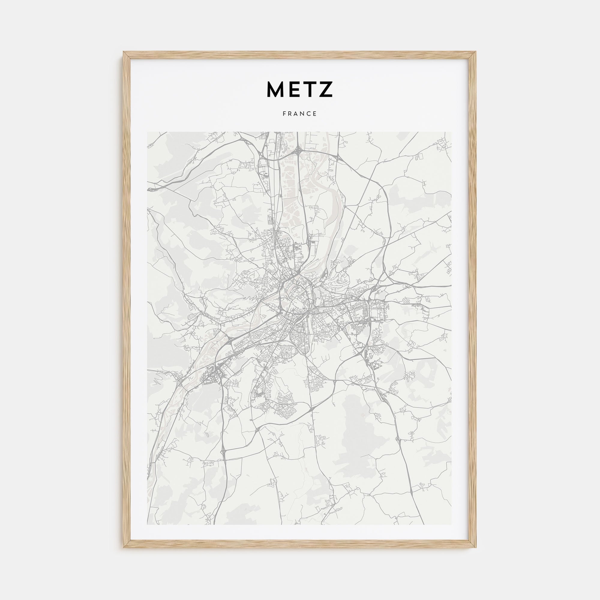 Metz Map Portrait Poster