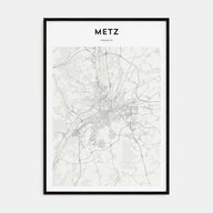 Metz Map Portrait Poster