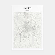 Metz Map Portrait Poster