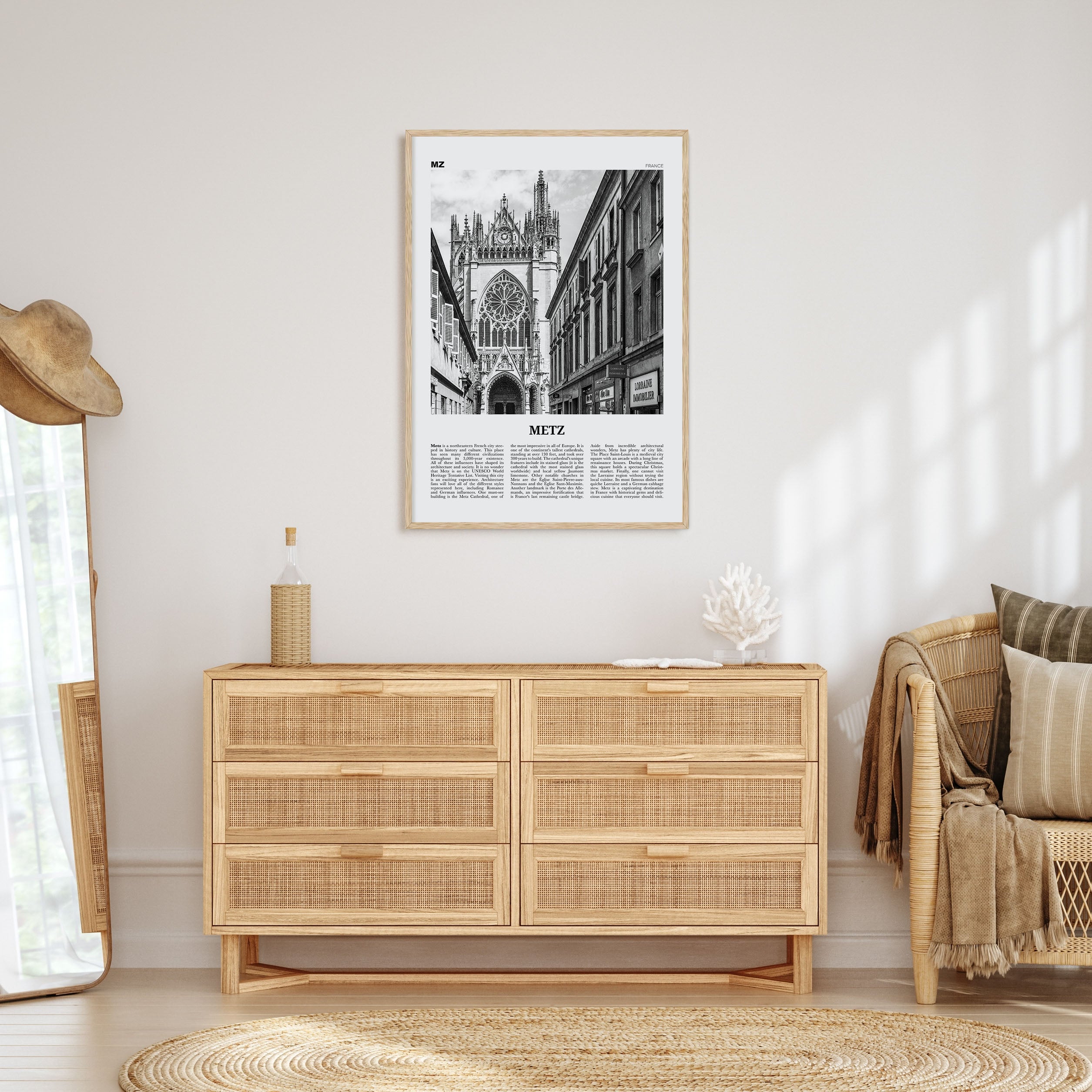 Metz Travel B&W Poster