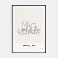 Mexico City Drawn Poster