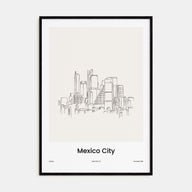 Mexico City Drawn Poster