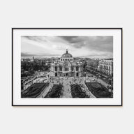 Mexico City Landscape B&W Poster