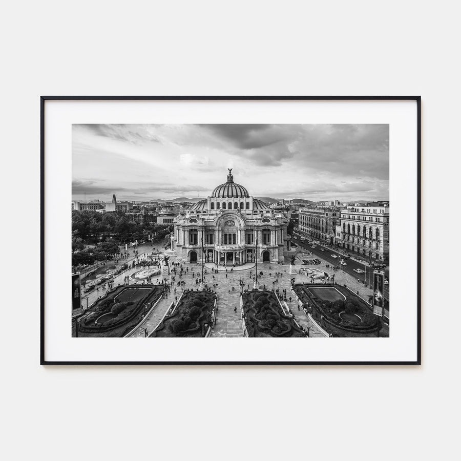 Mexico City Landscape B&W Poster
