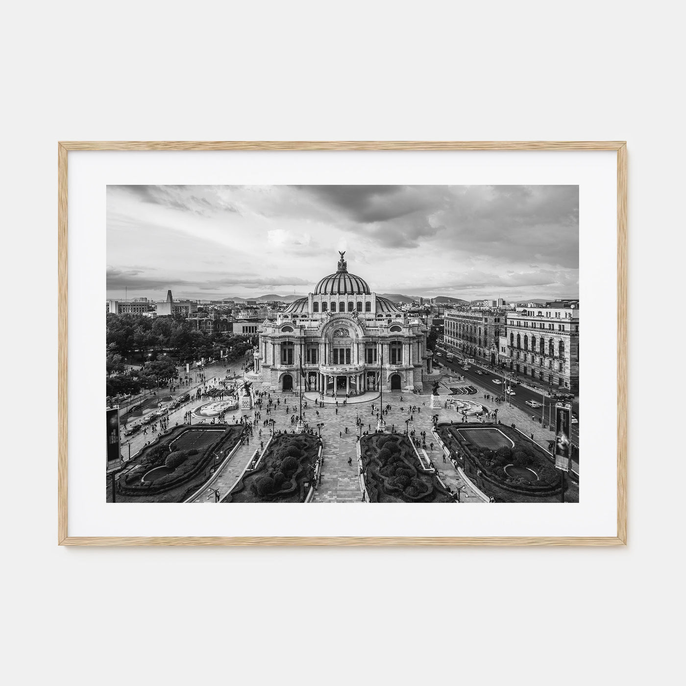 Mexico City Landscape B&W Poster