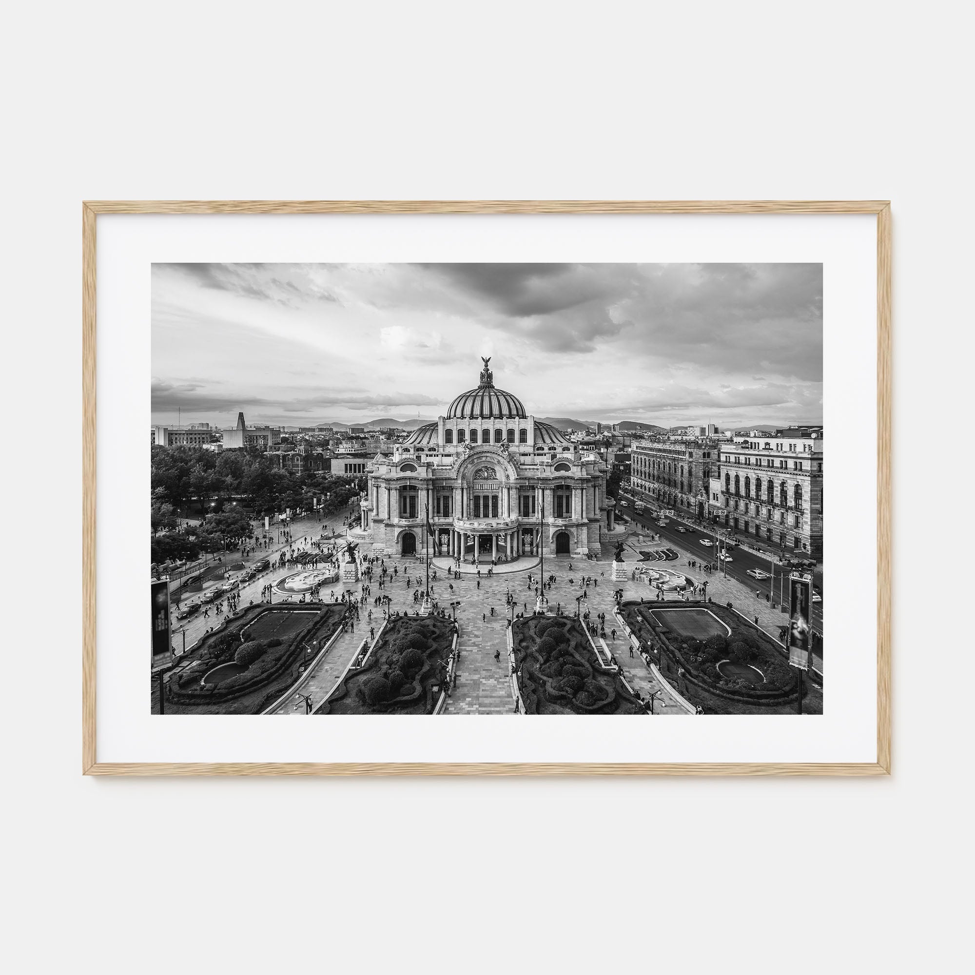 Mexico City Landscape B&W Poster