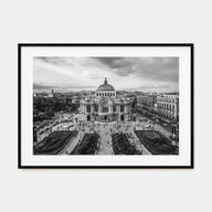 Mexico City Landscape B&W Poster