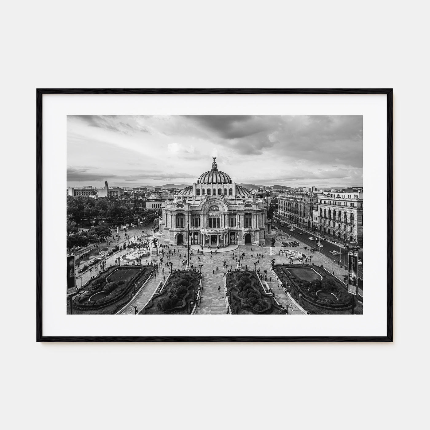 Mexico City Landscape B&W Poster