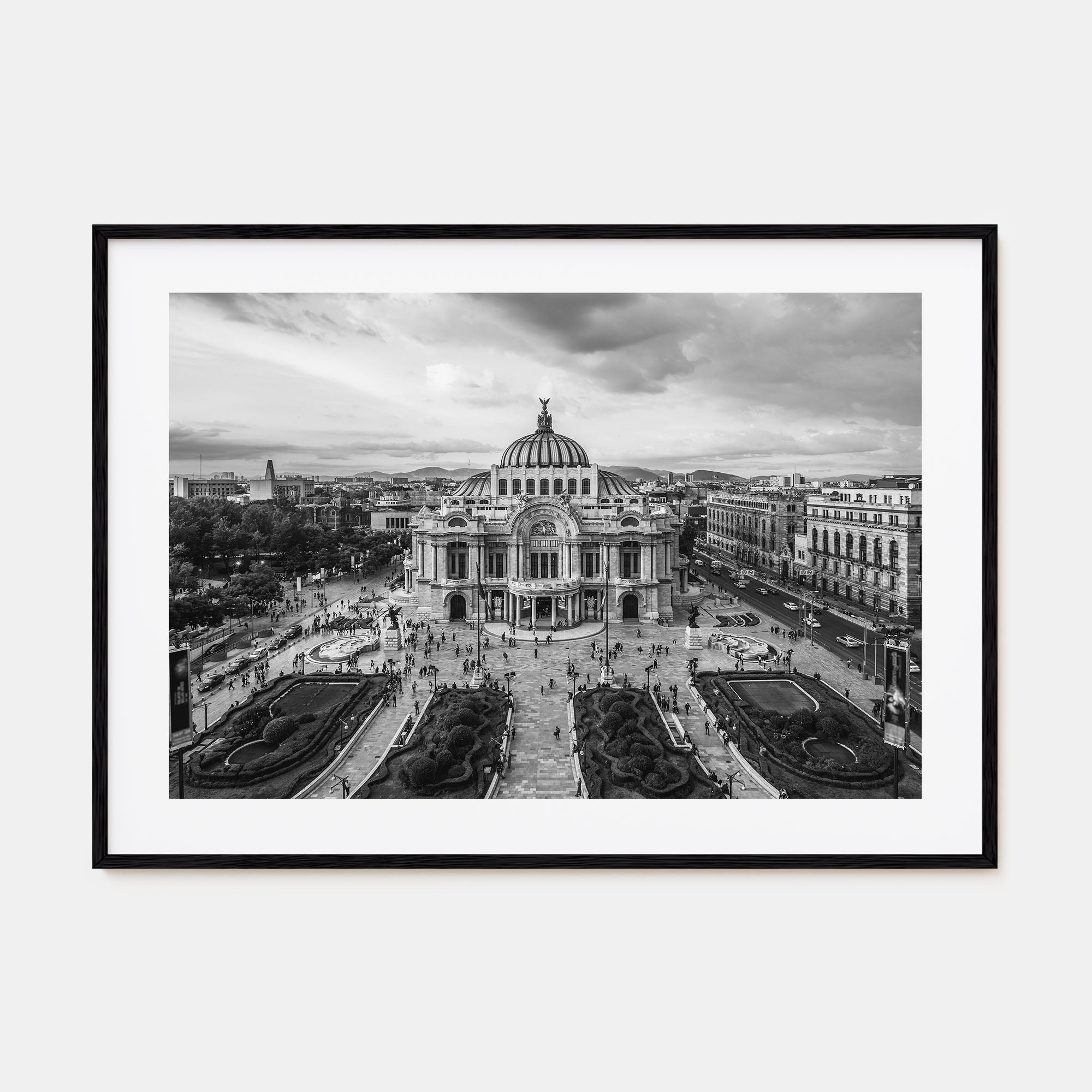 Mexico City Landscape B&W Poster