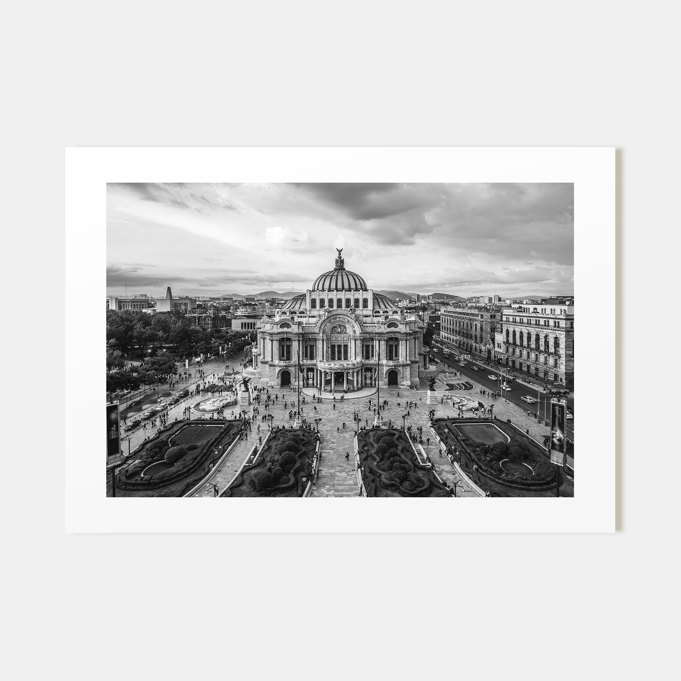 Mexico City Landscape B&W Poster